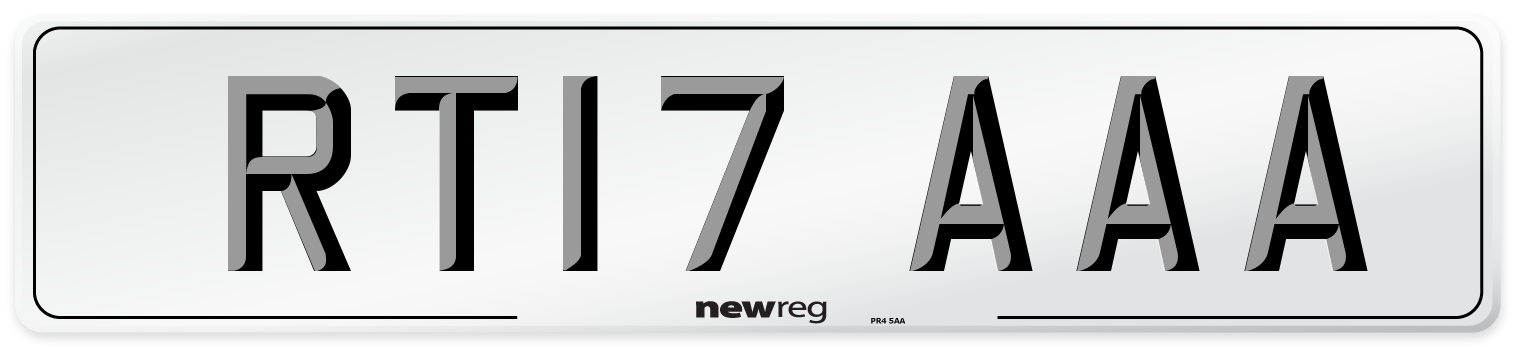 RT17 AAA Number Plate from New Reg